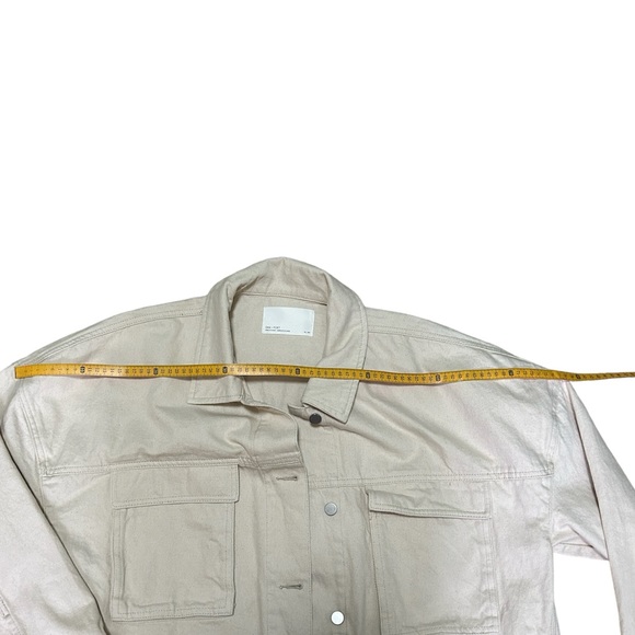 Oak + Fort Massive Oversized Cream Denim Jacket - Picture 7 of 8